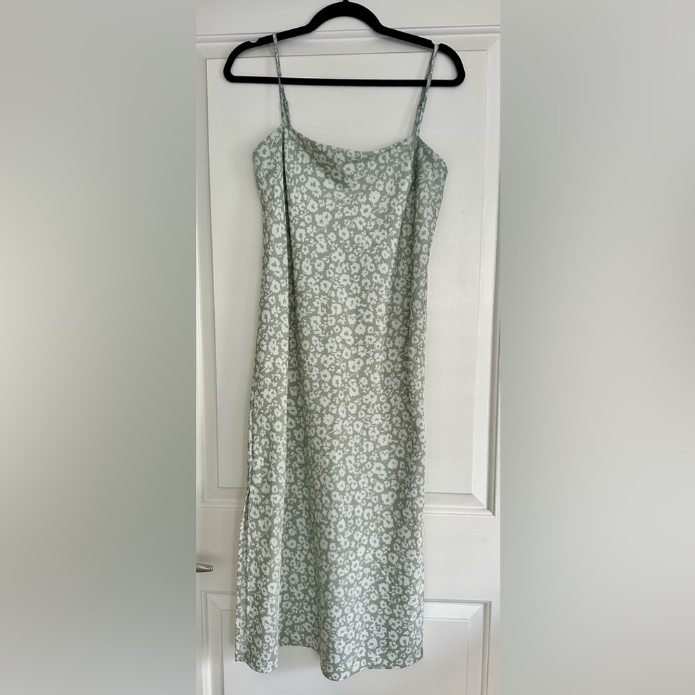 A New Day Light Green Floral Dress